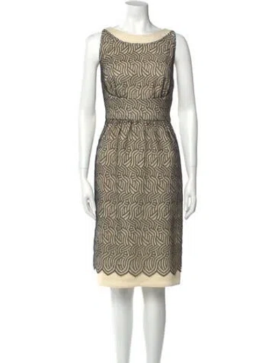 Pre-owned Bill Blass Vintage Knee-length Dress In Neutral