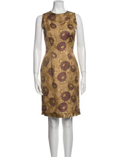 Pre-owned Bill Blass Vintage Knee-length Dress In Neutral