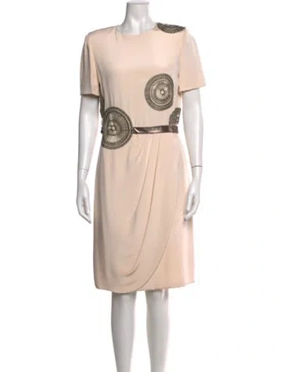 Pre-owned Bill Blass Vintage Knee-length Dress In Neutral
