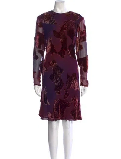 Pre-owned Bill Blass Vintage Knee-length Dress In Purple