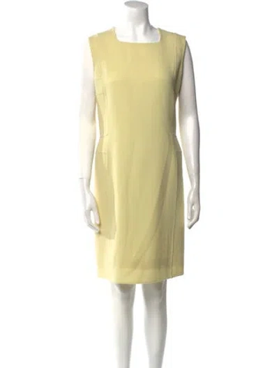 Pre-owned Bill Blass Vintage Knee-length Dress In Yellow