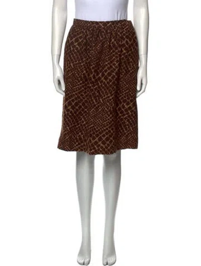 Pre-owned Bill Blass Vintage Knee-length Skirt In Brown