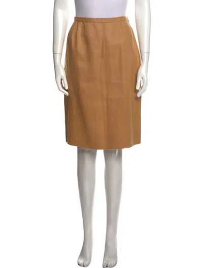 Pre-owned Bill Blass Vintage Knee-length Skirt In Brown