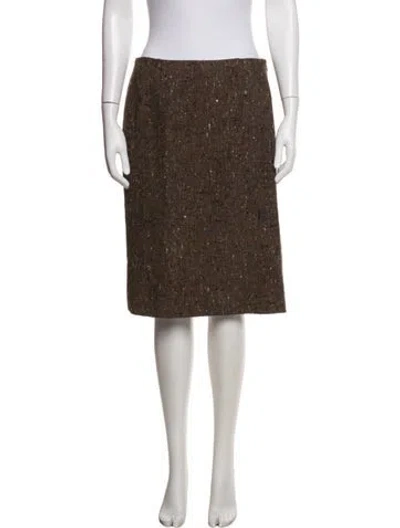 Pre-owned Bill Blass Vintage Knee-length Skirt In Brown