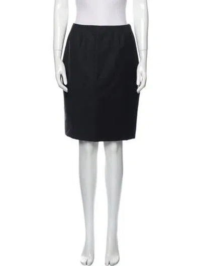 Pre-owned Bill Blass Vintage Knee-length Skirt In Gray