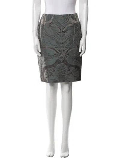 Pre-owned Bill Blass Vintage Knee-length Skirt In Gray