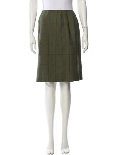 Pre-owned Bill Blass Vintage Knee-length Skirt In Green