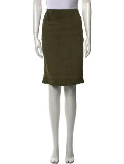 Pre-owned Bill Blass Vintage Knee-length Skirt In Green