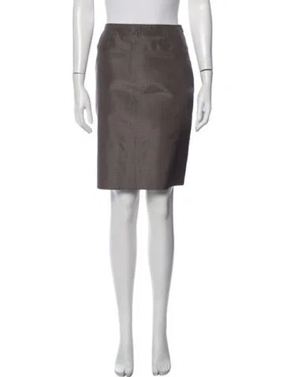 Pre-owned Bill Blass Vintage Knee-length Skirt In Grey