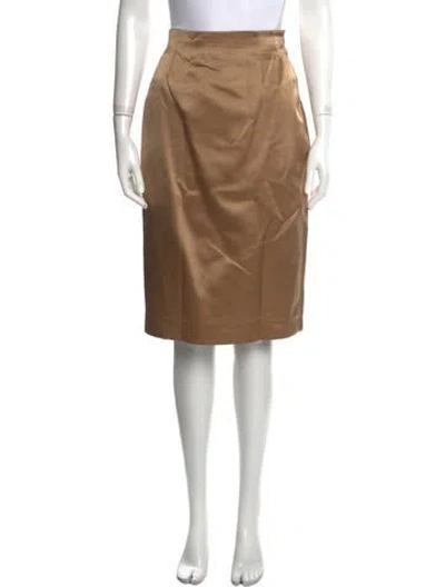 Pre-owned Bill Blass Vintage Knee-length Skirt In Neutral