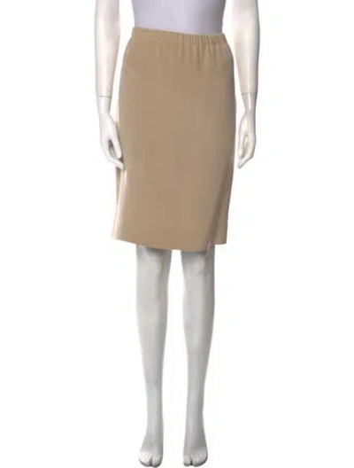 Pre-owned Bill Blass Vintage Knee-length Skirt In Neutral