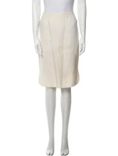 Pre-owned Bill Blass Vintage Knee-length Skirt In Neutral