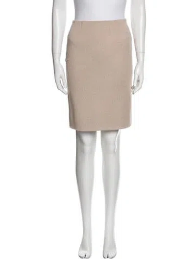 Pre-owned Bill Blass Vintage Knee-length Skirt In Neutral