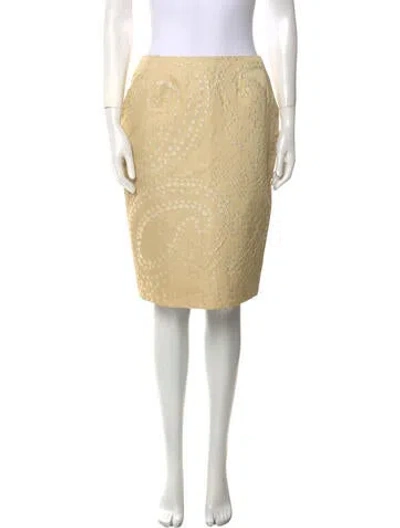 Pre-owned Bill Blass Vintage Knee-length Skirt In Neutral