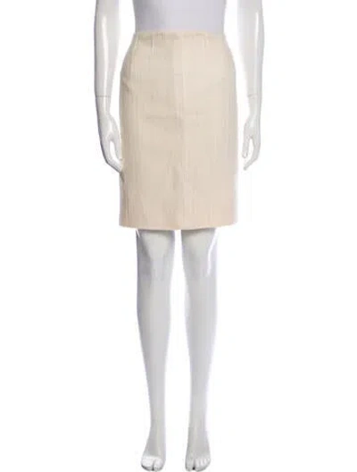 Pre-owned Bill Blass Vintage Knee-length Skirt In Neutral