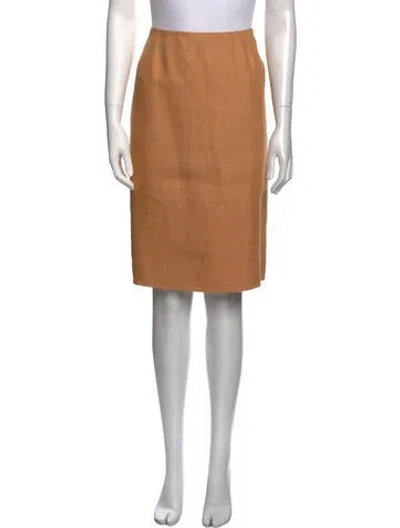 Pre-owned Bill Blass Vintage Knee-length Skirt In Neutral