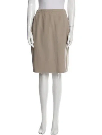 Pre-owned Bill Blass Vintage Knee-length Skirt In Neutral