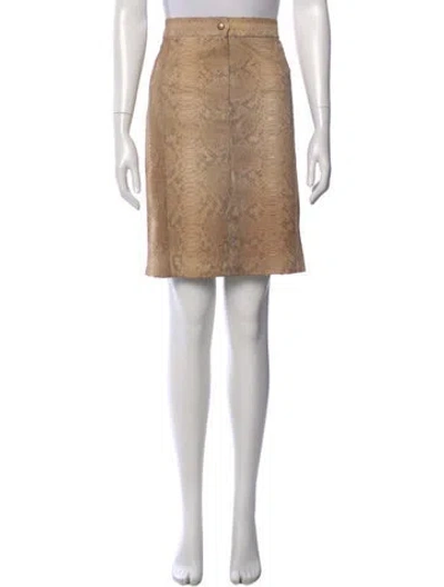 Pre-owned Bill Blass Vintage Knee-length Skirt In Neutral