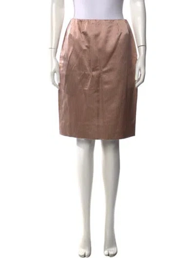 Pre-owned Bill Blass Vintage Knee-length Skirt In Neutrals