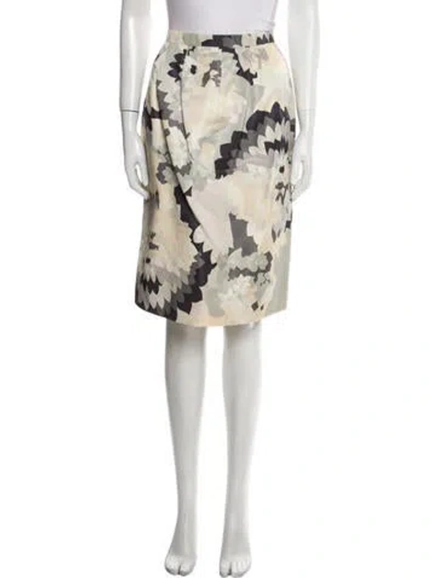 Pre-owned Bill Blass Vintage Knee-length Skirt In White