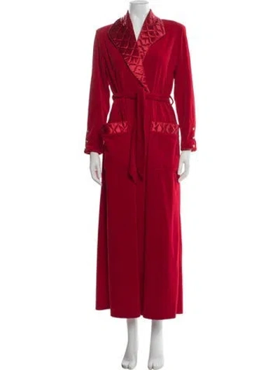 Pre-owned Bill Blass Vintage Late 1970's - Early 1980's Robe In Red