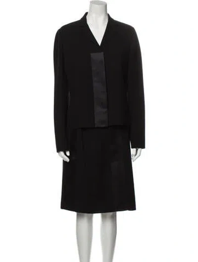 Pre-owned Bill Blass Vintage Late 1970's - Early 1980's Skirt Suit In Black