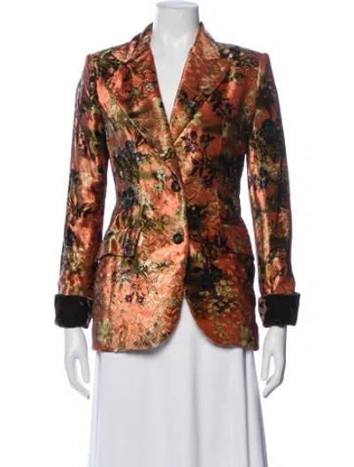 Pre-owned Bill Blass Vintage Late 1980's - Early 1990's Blazer In Orange