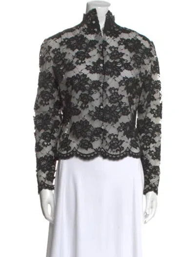 Pre-owned Bill Blass Vintage Late 1980's - Early 1990's Blouse In Black