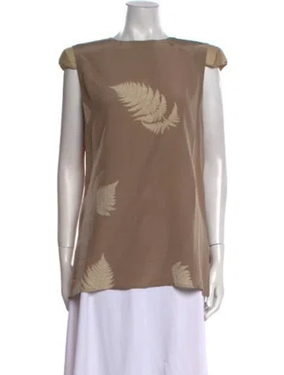 Pre-owned Bill Blass Vintage Late 1980's - Early 1990's Blouse In Gray