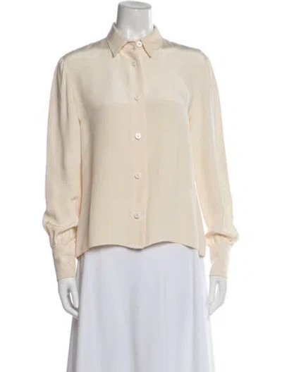 Pre-owned Bill Blass Vintage Late 1980's - Early 1990's Blouse In Neutrals