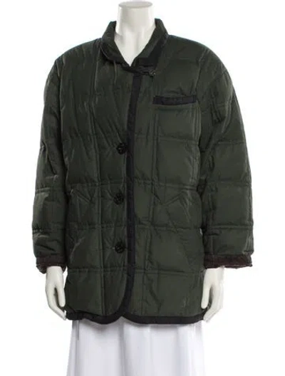 Pre-owned Bill Blass Vintage Late 1980's - Early 1990's Down Coat In Green