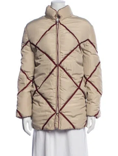Pre-owned Bill Blass Vintage Late 1980's - Early 1990's Down Coat In Neutrals