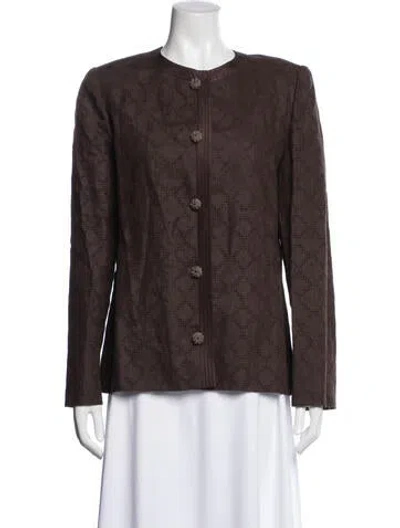 Pre-owned Bill Blass Vintage Late 1980's - Early 1990's Jacket In Brown