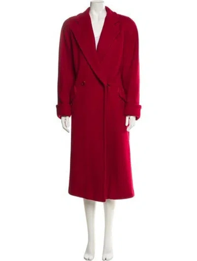 Pre-owned Bill Blass Vintage Late 1980's - Early 1990's Peacoat In Red