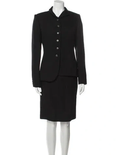Pre-owned Bill Blass Vintage Late 1980's - Early 1990's Skirt Set In Black