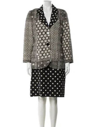 Pre-owned Bill Blass Vintage Late 1980's - Early 1990's Skirt Suit In Multi