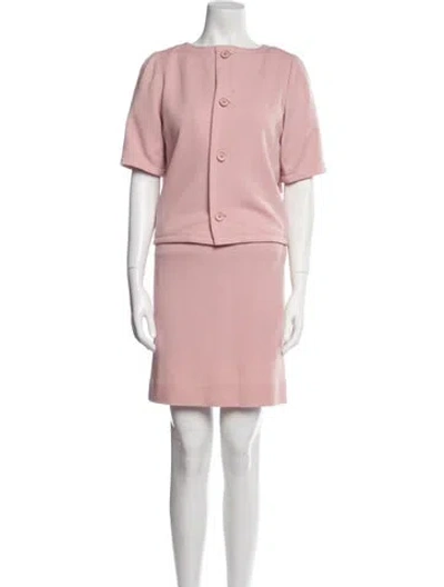 Pre-owned Bill Blass Vintage Late 1980's - Early 1990's Skirt Suit In Pink