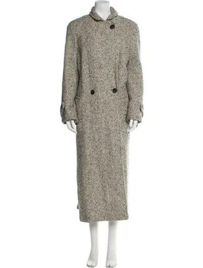 Pre-owned Bill Blass Vintage Late 1980's - Early 1990's Trench Coat In Neutral