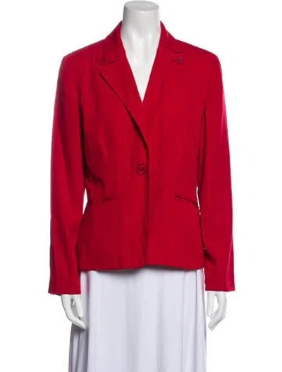 Pre-owned Bill Blass Vintage Late 1990's - Early 2000's Blazer In Red