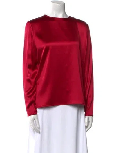 Pre-owned Bill Blass Vintage Late 1990's - Early 2000's Blouse In Red