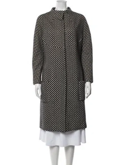 Pre-owned Bill Blass Vintage Late 1990's - Early 2000's Coat In Black/white
