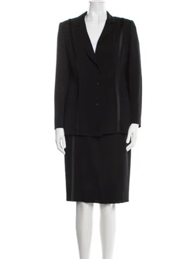 Pre-owned Bill Blass Vintage Late 1990's - Early 2000's Skirt Suit In Black