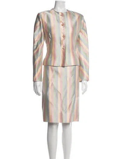 Pre-owned Bill Blass Vintage Late 1990's - Early 2000's Skirt Suit In Pink