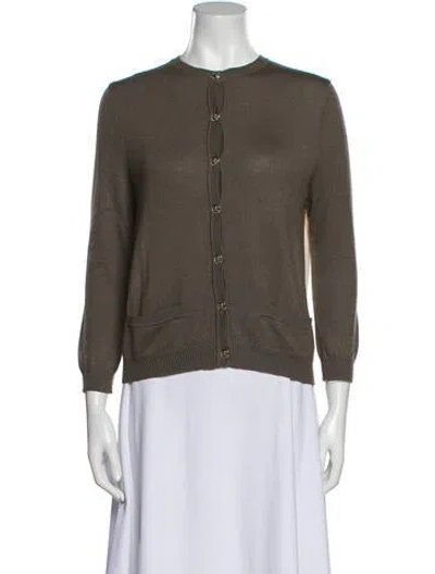 Pre-owned Bill Blass Vintage Late 1990's - Early 2000's Sweater In Neutrals