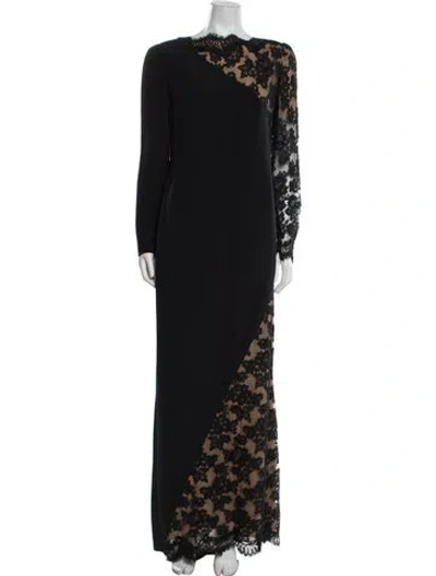 Pre-owned Bill Blass Vintage Long Dress In Black