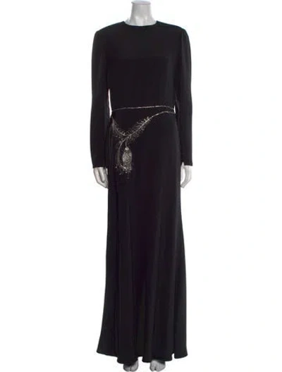 Pre-owned Bill Blass Vintage Long Dress In Black