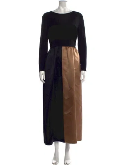 Pre-owned Bill Blass Vintage Long Dress In Black
