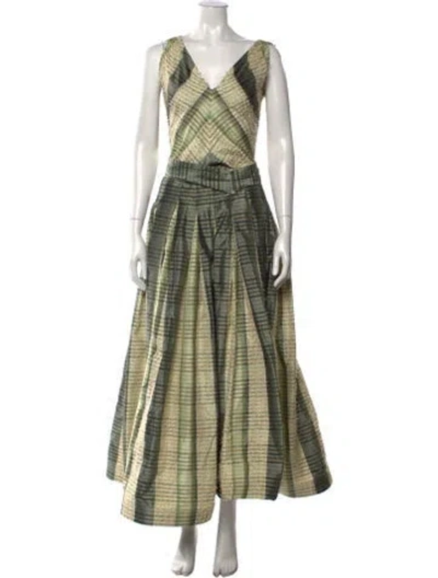 Pre-owned Bill Blass Vintage Long Dress In Green