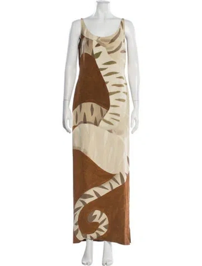 Pre-owned Bill Blass Vintage Long Dress In Neutrals