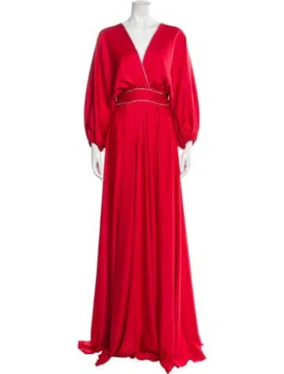 Pre-owned Bill Blass Vintage Long Dress In Red